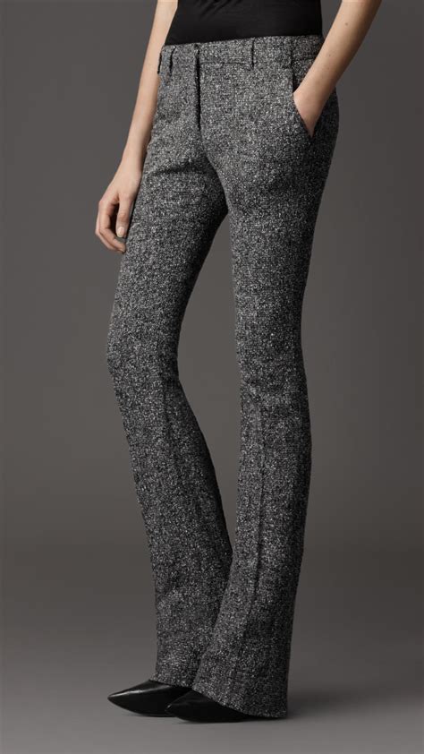 burberry grey tartan pants|Burberry trousers for women.